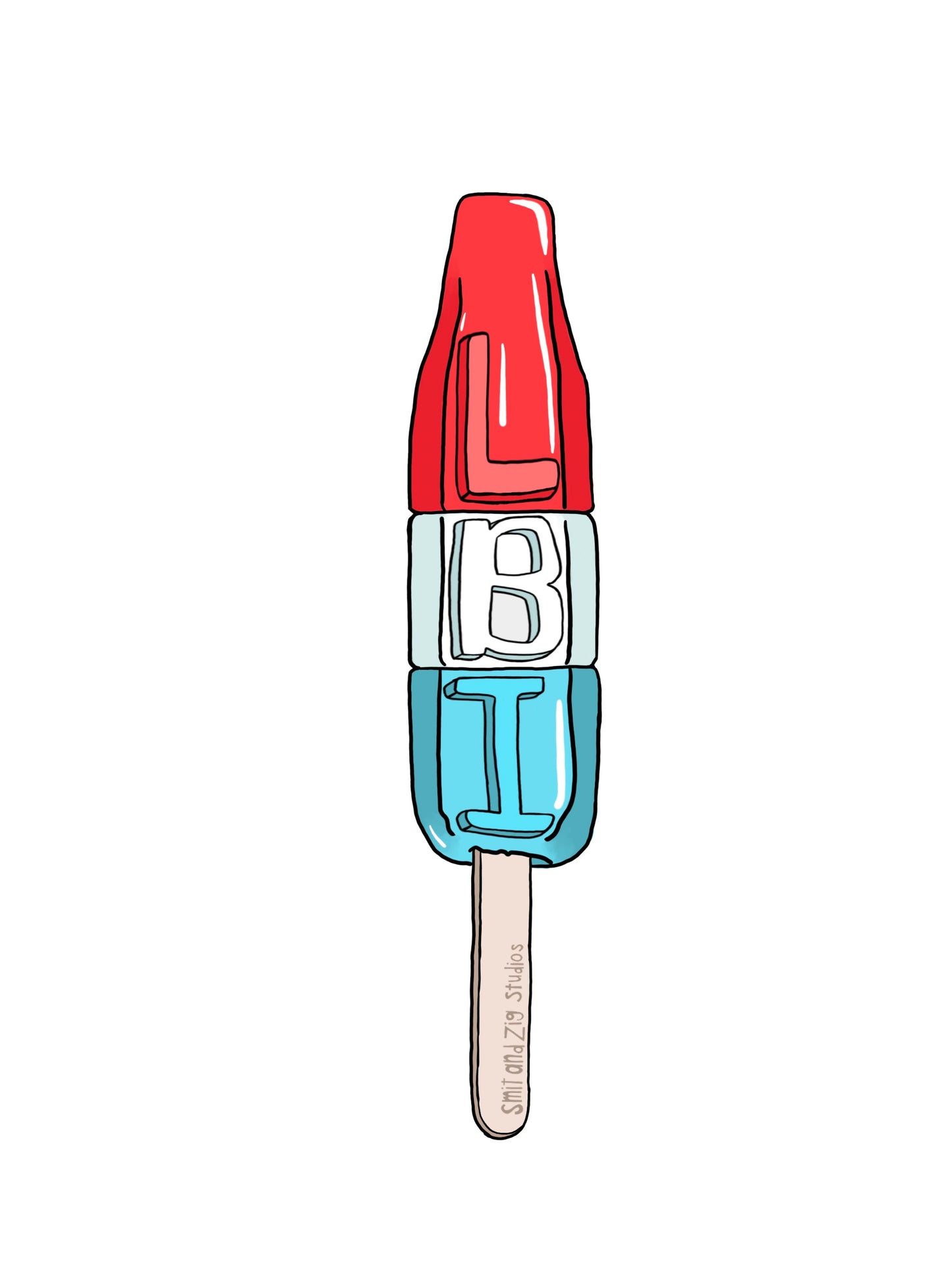 Americana Ice Pop -Vinyl Sticker