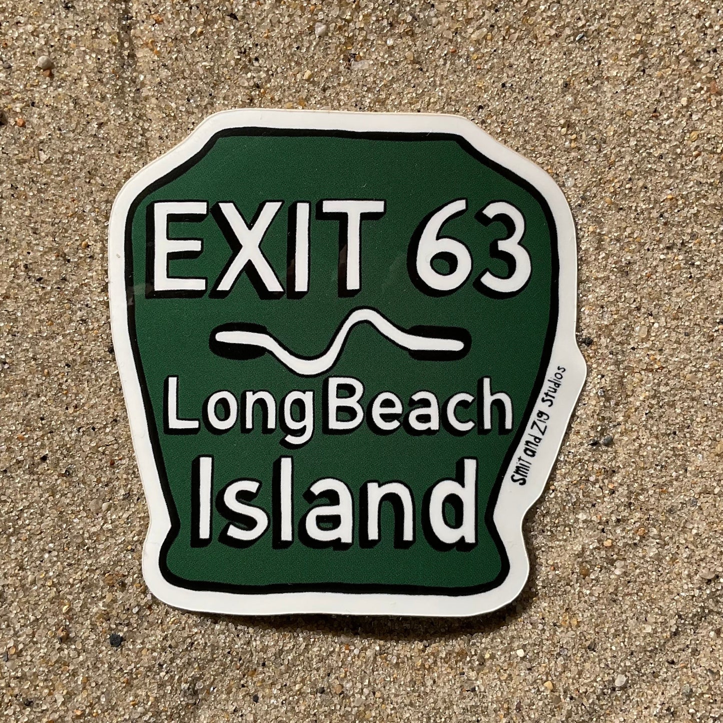 Exit 63 Beach Badge-Vinyl Sticker