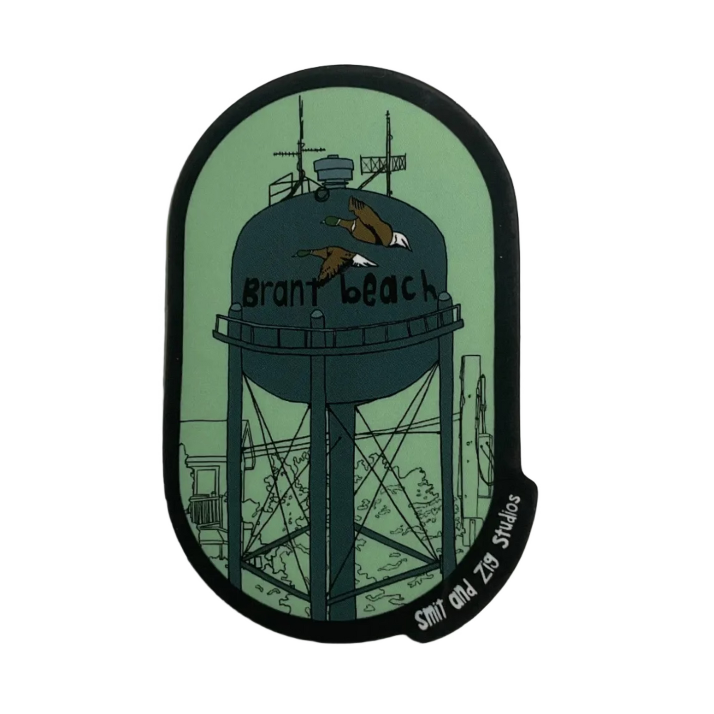 Brant Beach Water Tower 3in. Vinyl Sticker