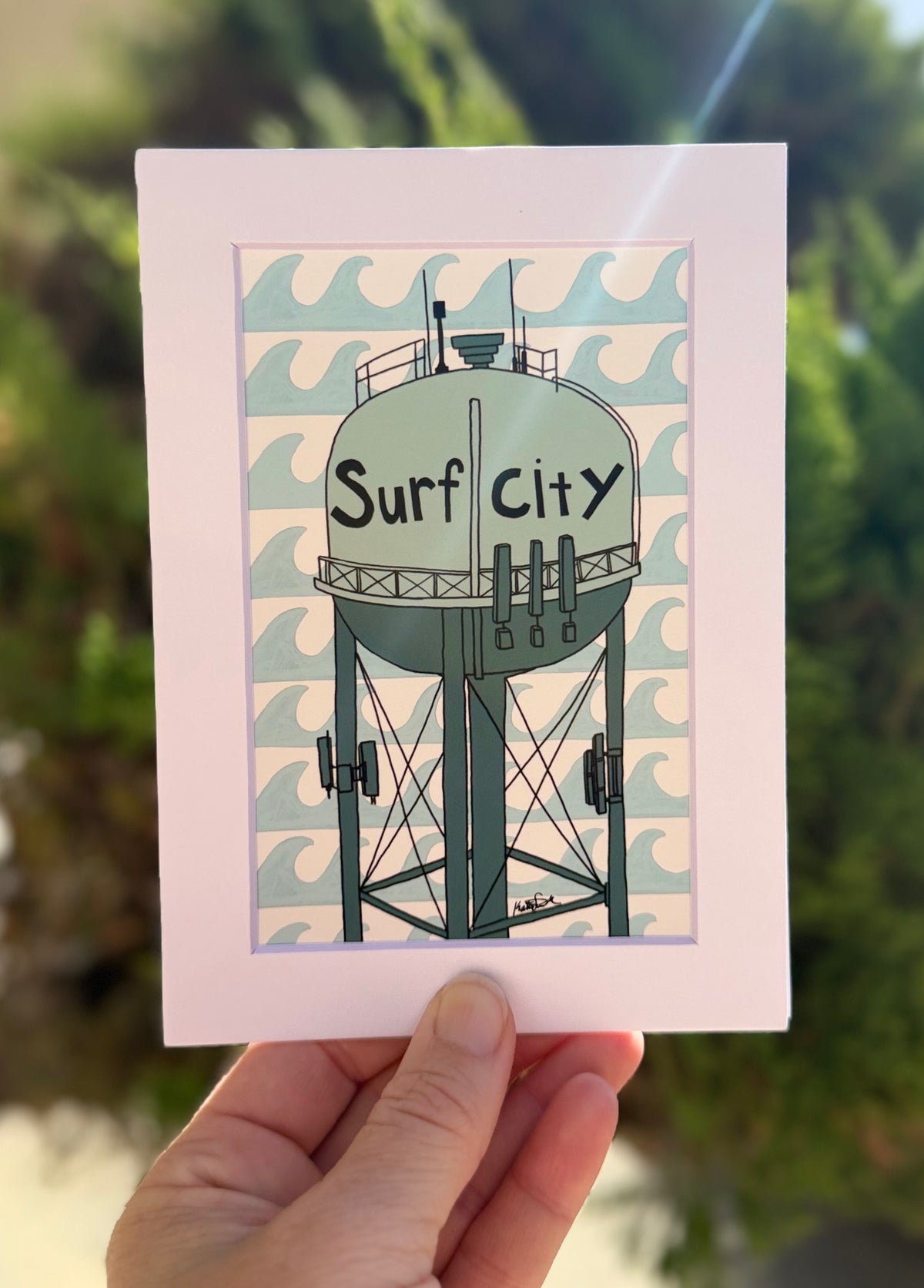 Mini Print: Surf City Water Tower