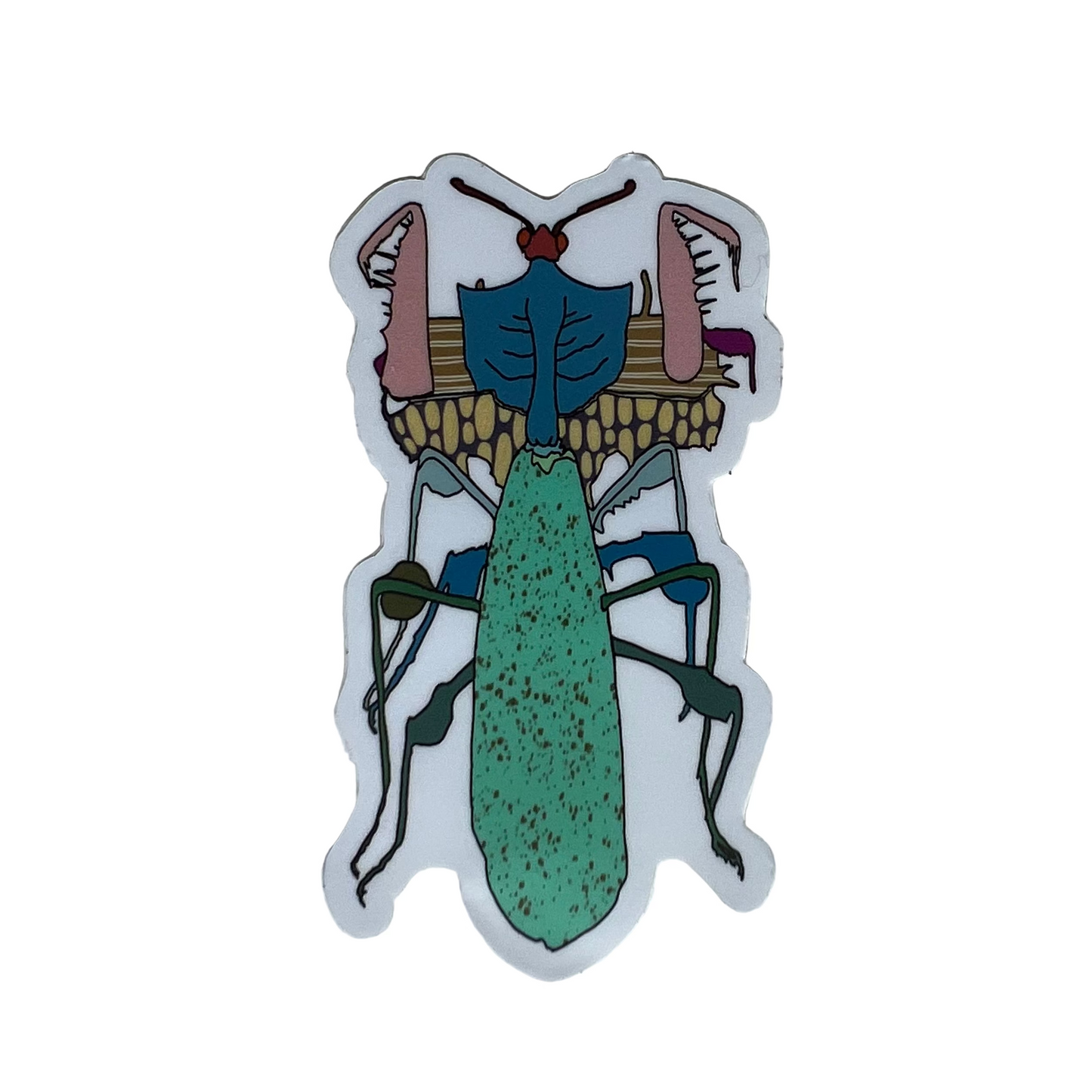 Spotted Praying Mantis-Vinyl Sticker
