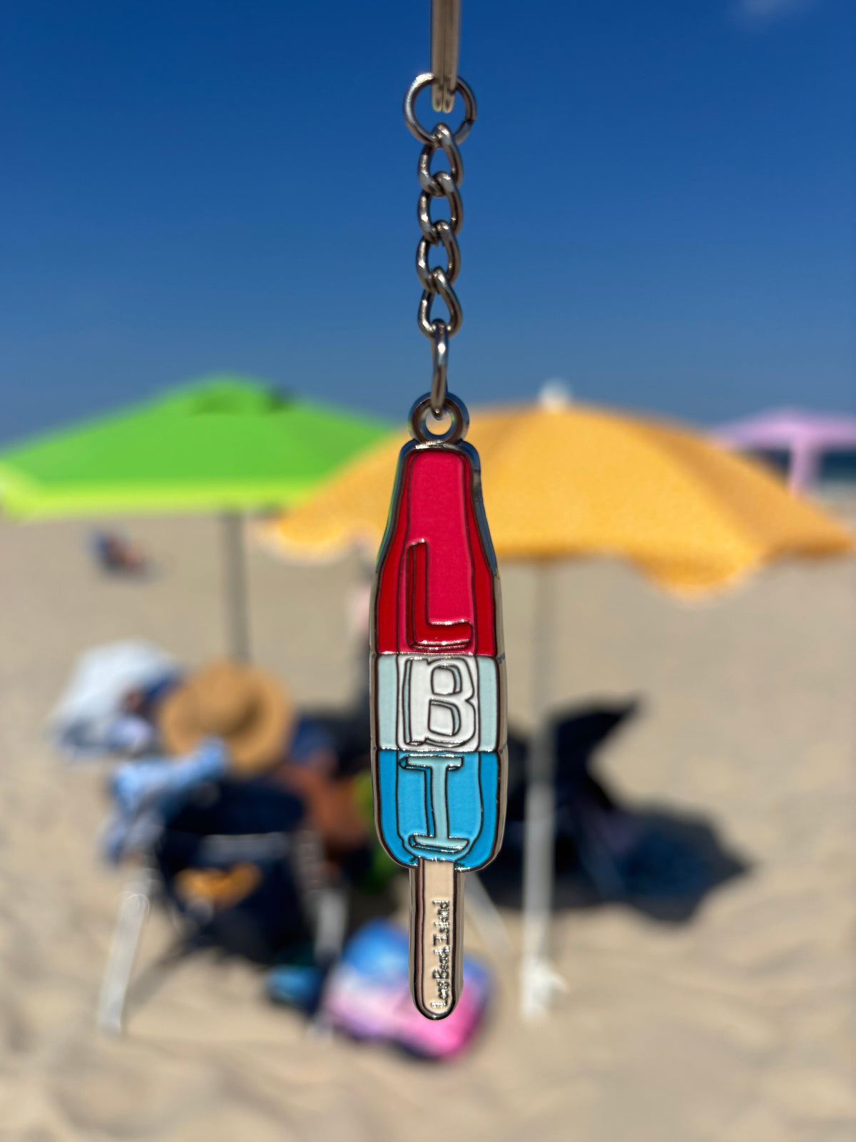 Long Beach Island bomp pop key chain/bag charm