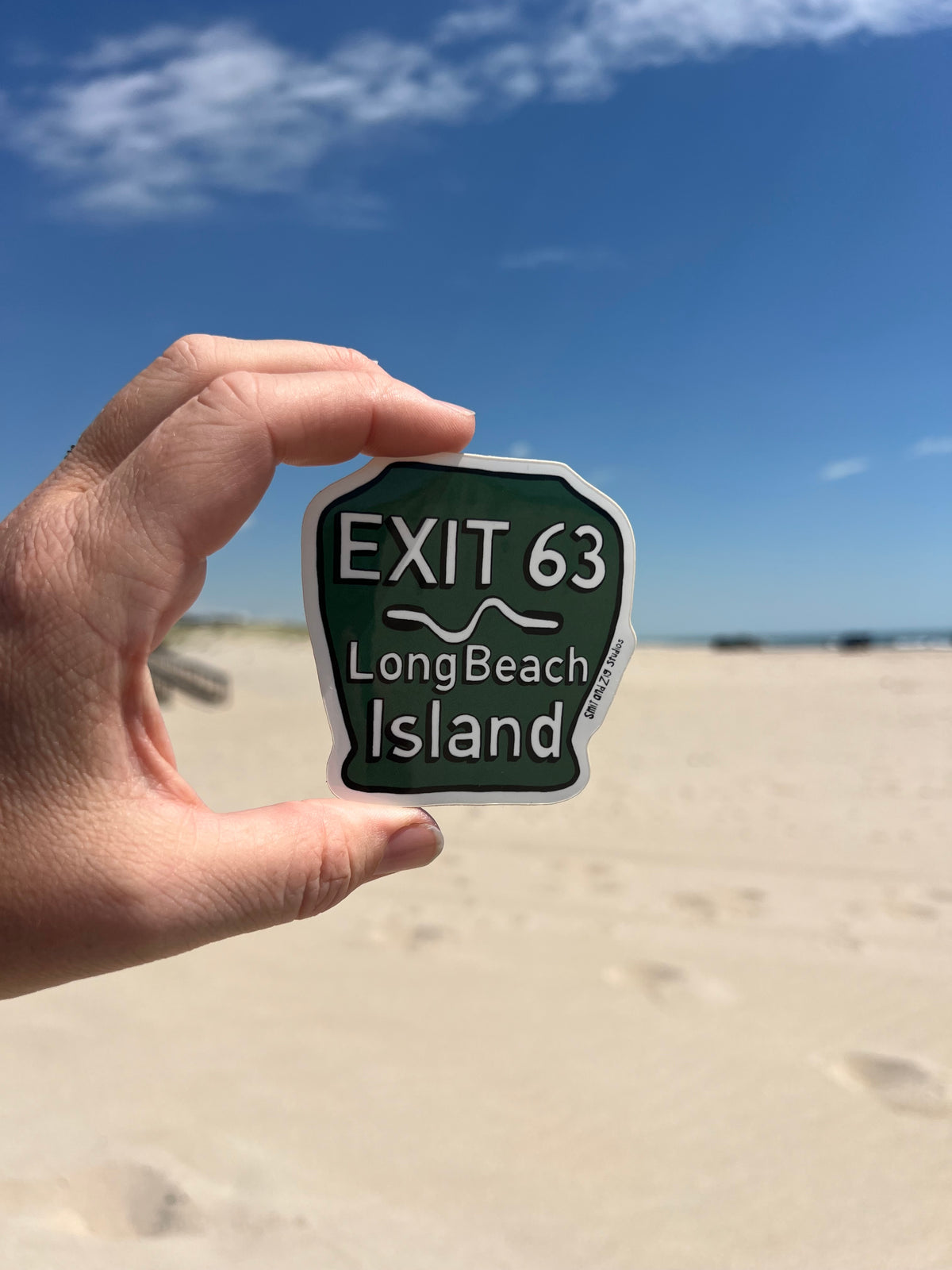 Exit 63 Beach Badge-Vinyl Sticker