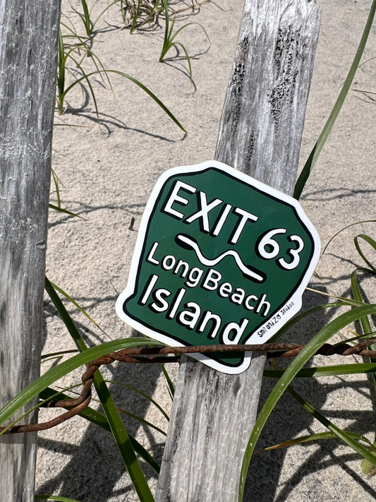 Exit 63 Beach Badge-Vinyl Sticker