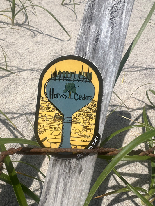 Harvey Cedars Water Tower 3in. Vinyl Sticker