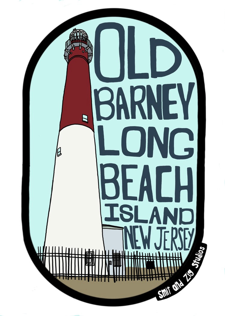 Old Barney Lighthouse-Vinyl Sticker