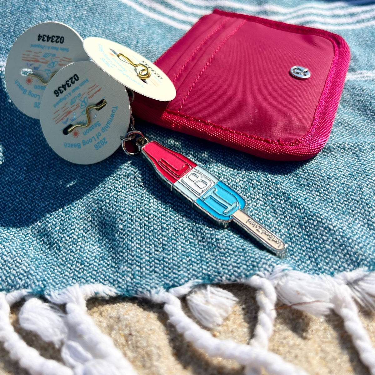 Long Beach Island bomp pop key chain/bag charm