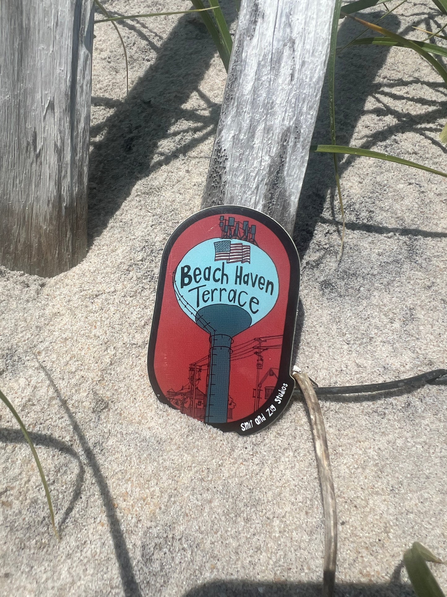 Beach Haven Terrace Water Tower 3in. Vinyl Sticker