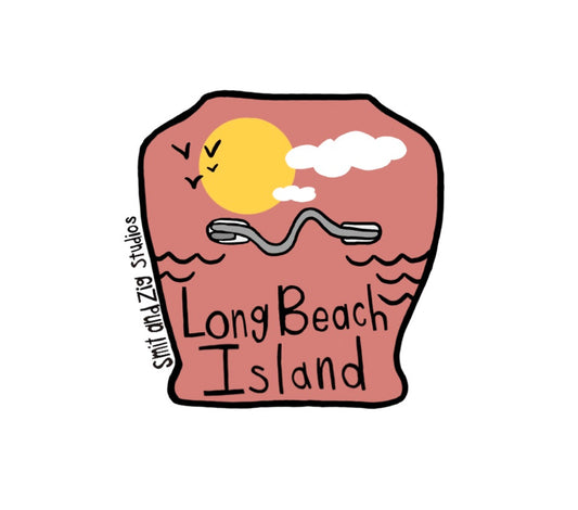 Long Beach Island Beach Badge -Vinyl Sticker