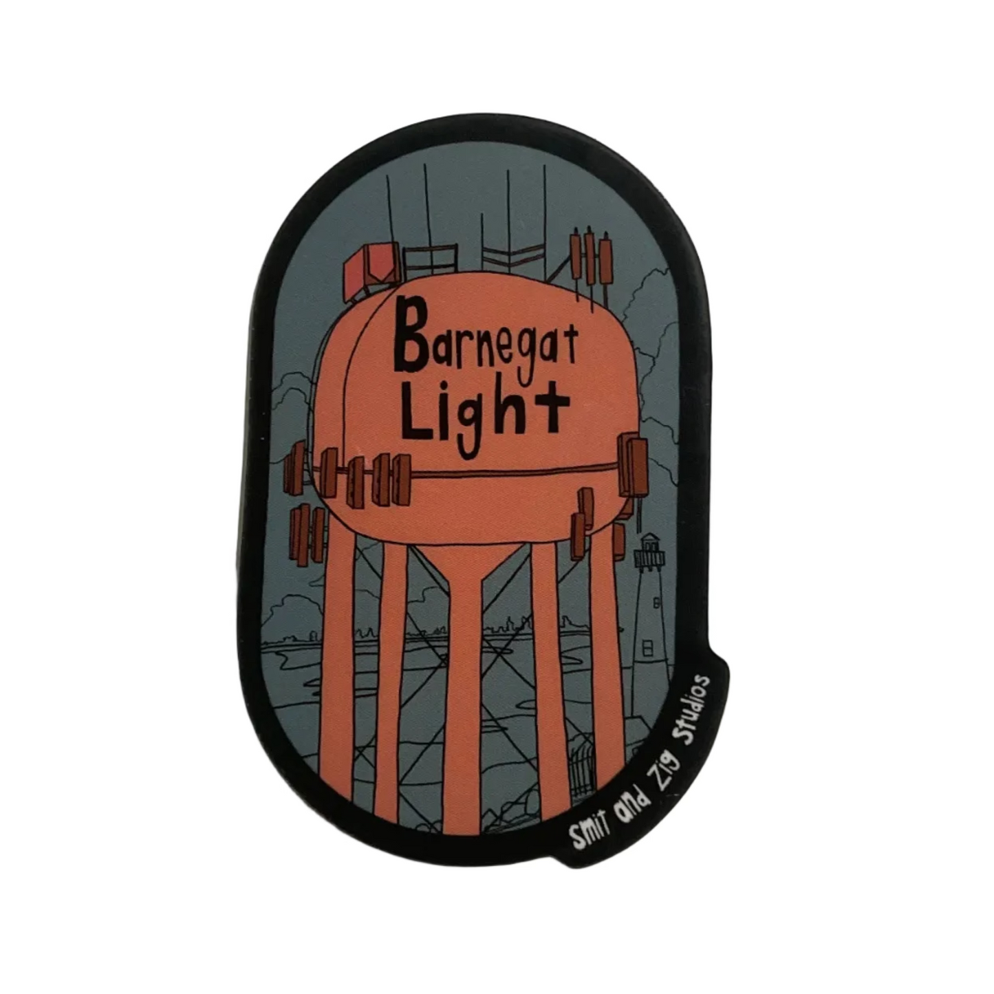 Barnegat Light Water tower 3in. Vinyl Sticker