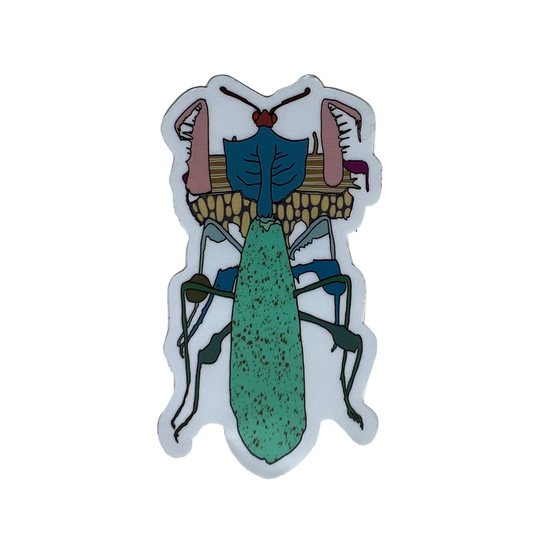 Spotted Praying Mantis-Vinyl Sticker
